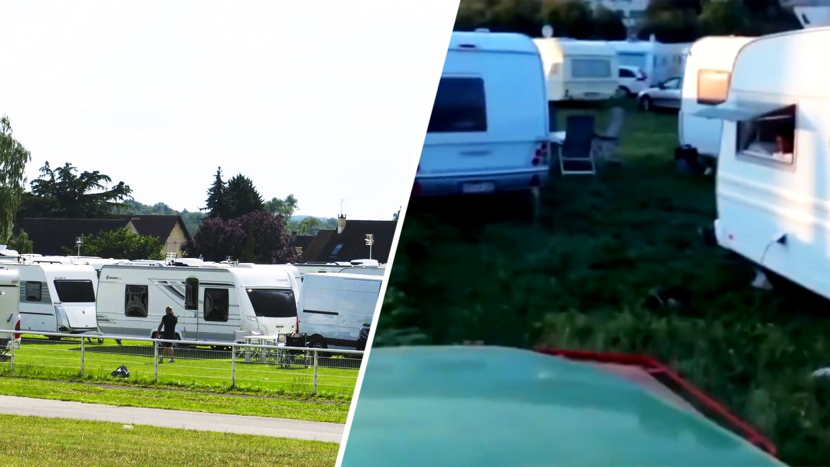 Des gens du voyage s’installent sur son champ, il les réveille avec son tracteur, une scène inédite