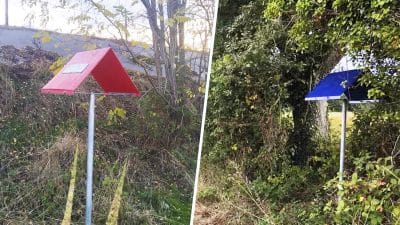 La signification de ces mystérieux poteaux rouges ou bleus sur les routes à connaître impérativement